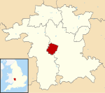 Worcester UK locator map